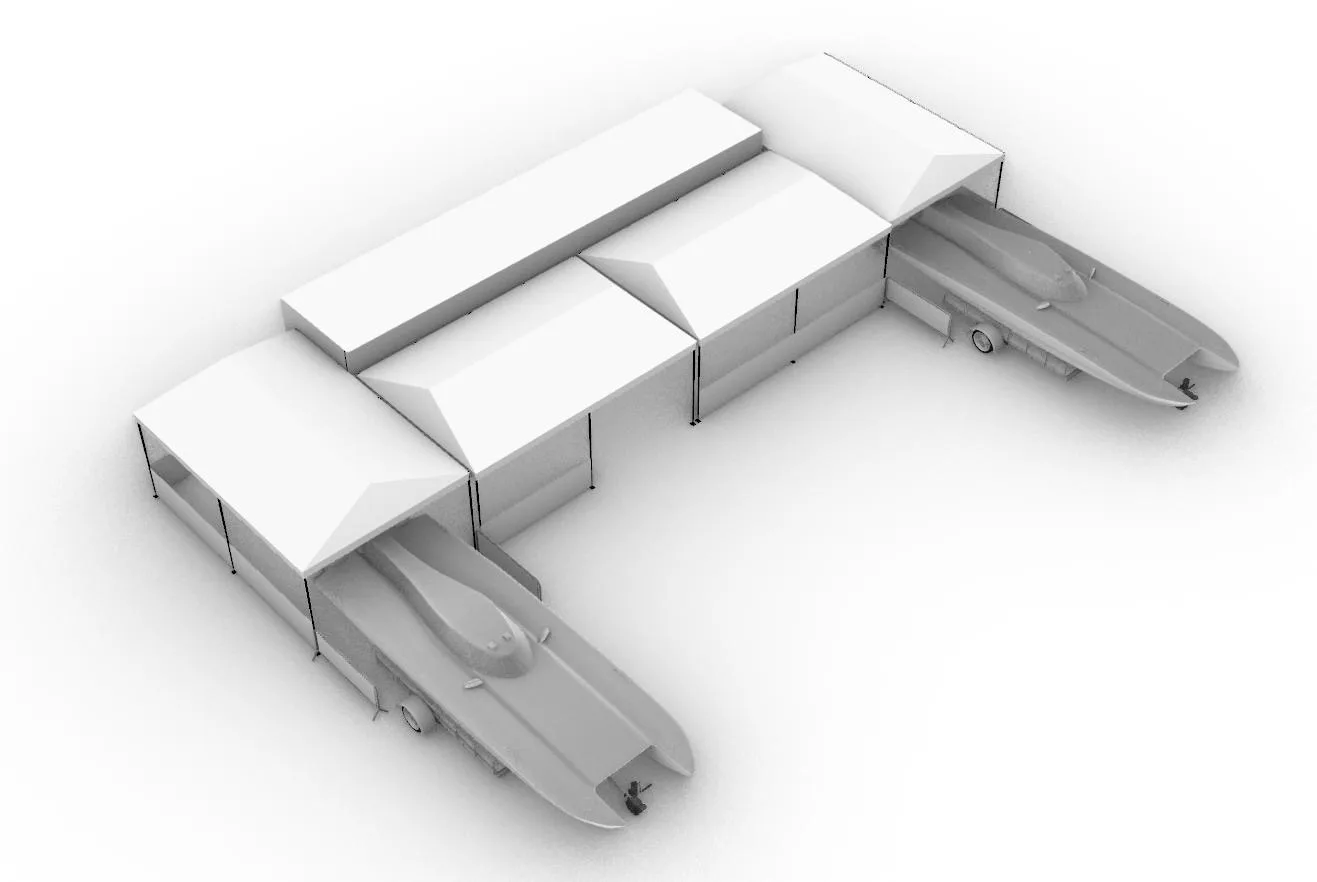 Modular container system — studio render